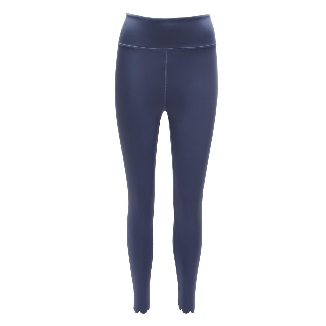 Blossom Yoga Moody Blue Scalloped Leg 7/8 Leggings