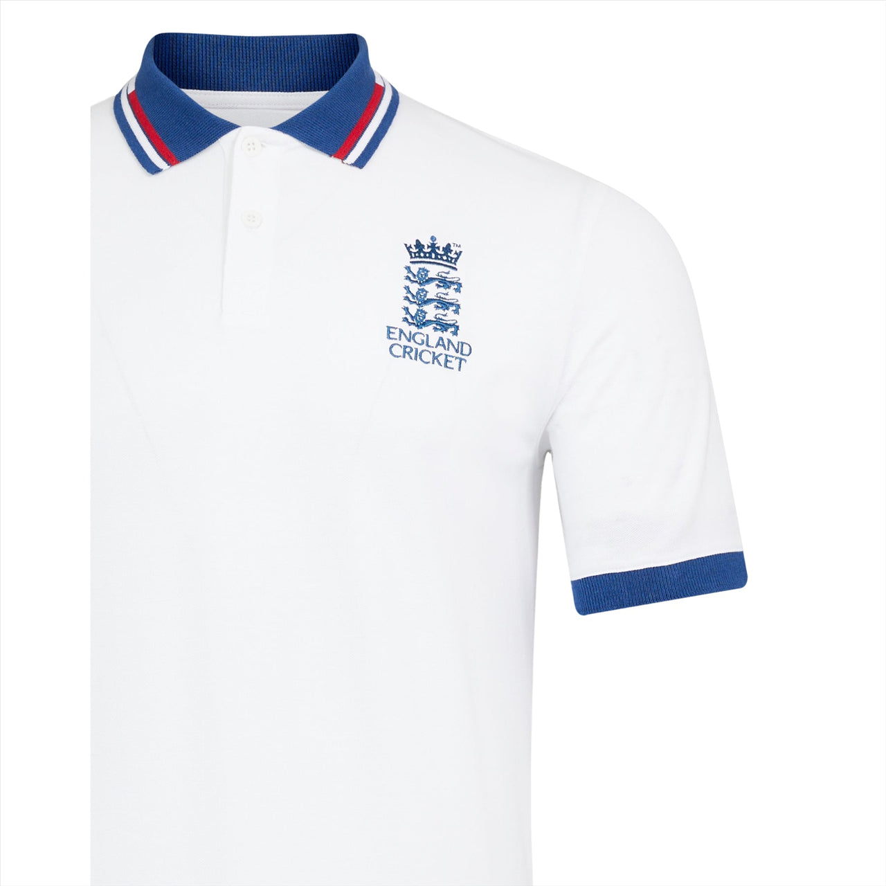 England Cricket Men's Contemporary Core Polo Shirt | Brilliant White