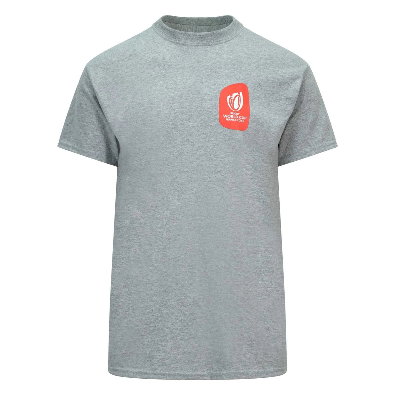 Rugby World Cup 2023 Men's 20 Unions Map Back Print T-Shirt | Grey